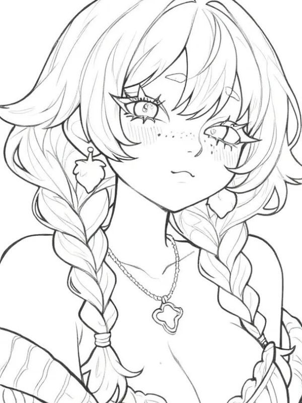 Tranh tô màu anime girl ngầu đẹp, dễ tô cho mọi lứa tuổi