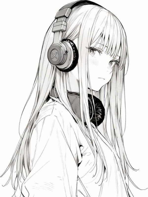 Tranh tô màu anime girl ngầu đẹp, dễ tô cho mọi lứa tuổi