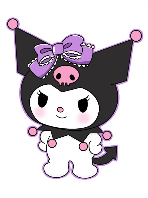 Tranh tô màu Kuromi dễ thương cho bé thỏa sức sáng tạo
