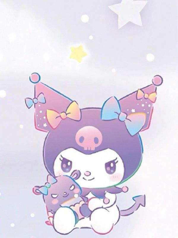 Tranh tô màu Kuromi dễ thương cho bé thỏa sức sáng tạo