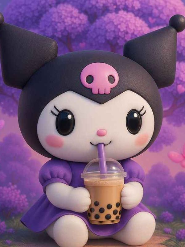 Tranh tô màu Kuromi dễ thương cho bé thỏa sức sáng tạo