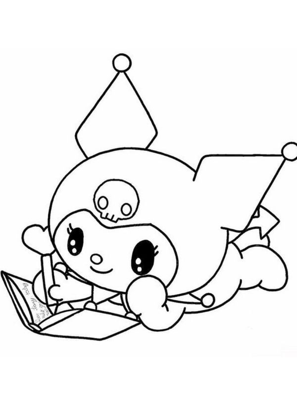 Tranh tô màu Kuromi dễ thương cho bé thỏa sức sáng tạo